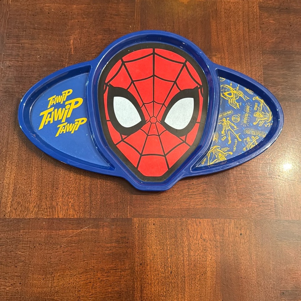 Disney Marvel Spiderman Melamine Dish Sectional Plate Divided
